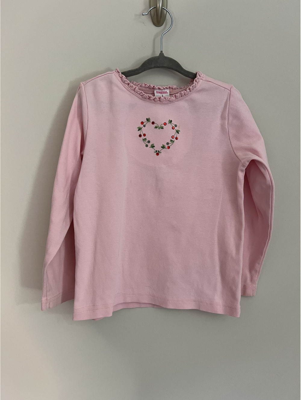 Vintage Y2K Gymboree 2002 Pink Cherry Long Sleeve Shirt